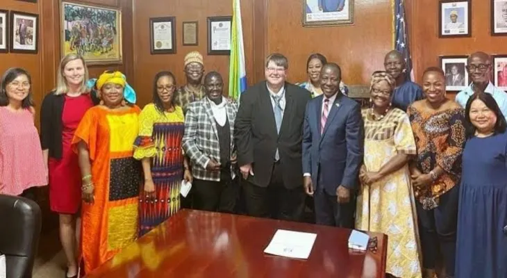 US Ambassador Bryan Hunt meets Samura Kamara