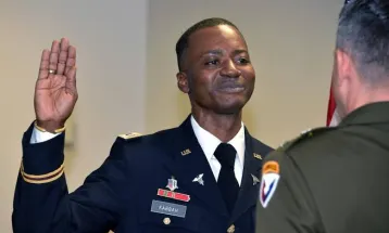 Sierra Leone native Ibrahim S. Kabba is promoted to lieutenant colonel in the U.S. Army.