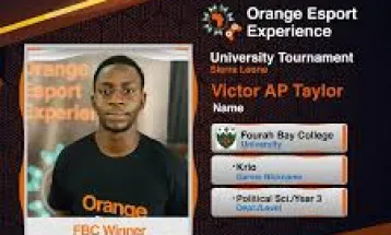 Victor AP Taylor Emerges Triumphant at Fourah Bay College’s Orange Esport Experience Intra-University Tournament