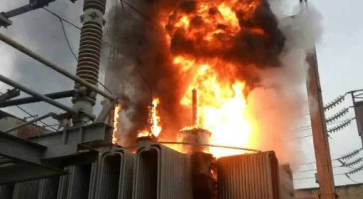 Fire Engulfs Electricity Transformer on Wilkinson Road