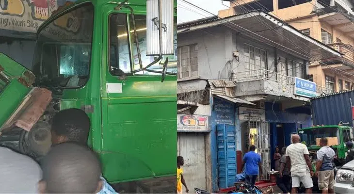 Another Truck Accident Rocks Freetown’s Siaka Stevens Street