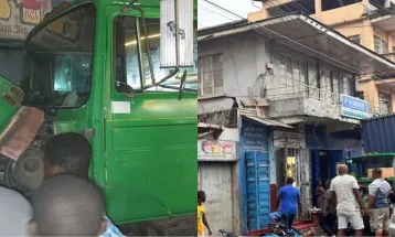 Another Truck Accident Rocks Freetown’s Siaka Stevens Street