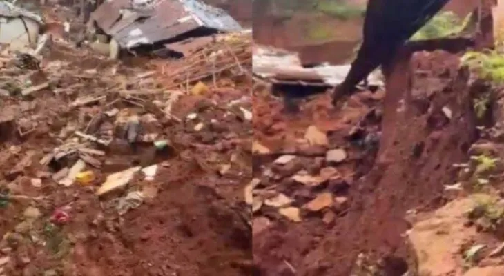 Landslide Destroys Six Houses in Moyiba Community