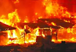 Fire Devastates Business Shops in Koidu City Center