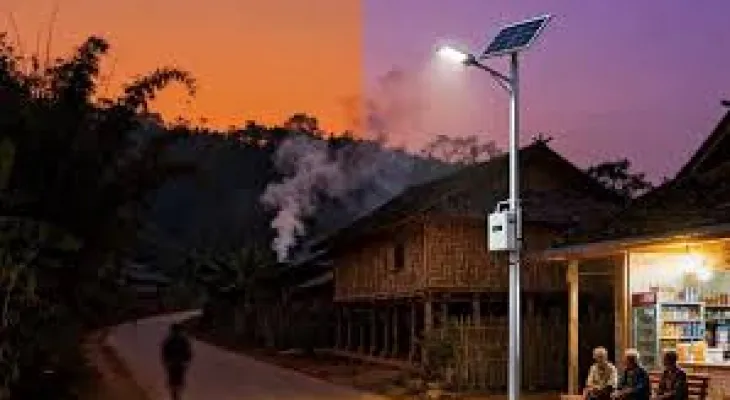 Solar Streetlights Brighten Evenings and Boost Safety in Taninihun Village