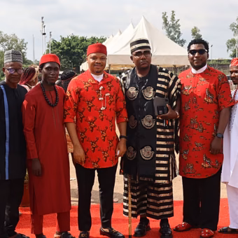 Igbo community members in Abuja taking part in New Yam Festival music, dance and cultural performances