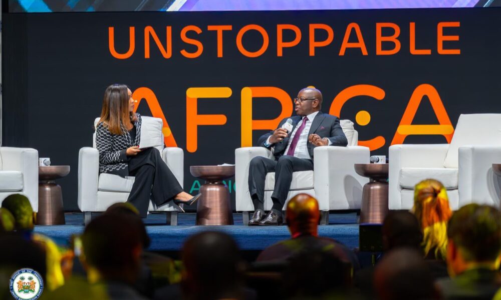 President Julius Maada Bio at UNSTOPPABLE AFRICA 2026 in New York
