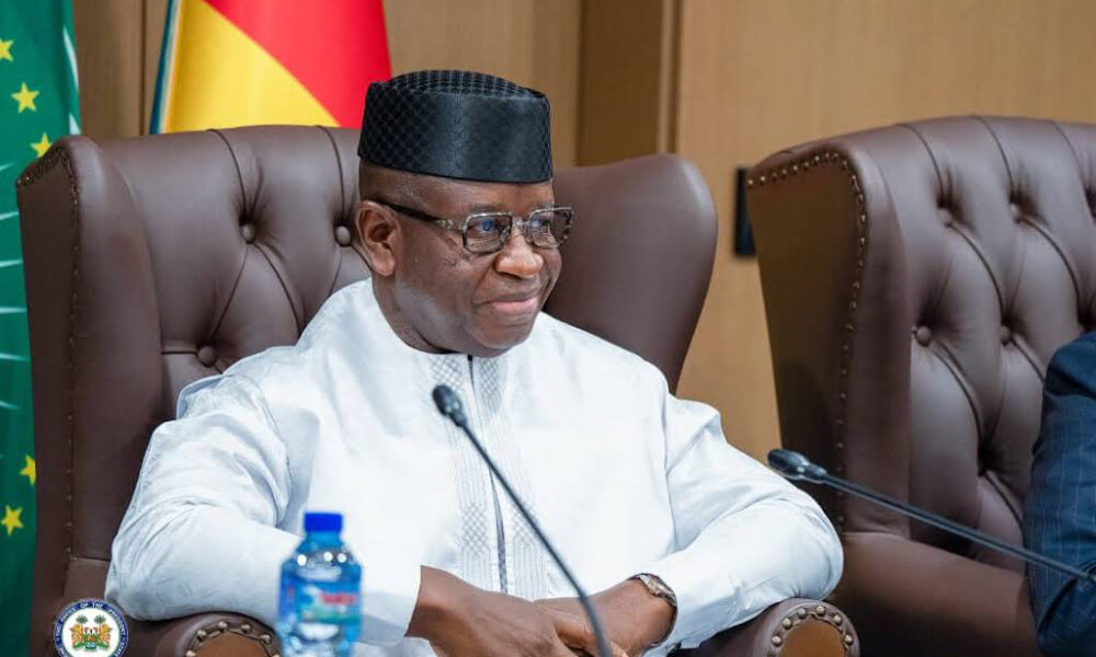 Julius Maada Bio addressing the Extraordinary Conference of the African Political Alliance in Lomé