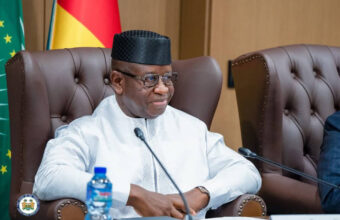 Julius Maada Bio addressing the Extraordinary Conference of the African Political Alliance in Lomé