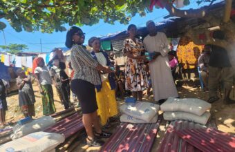 Caritas Freetown building materials provided to vulnerable households in Sierra Leone