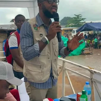 CEEPARD Sierra Leone education materials distribution ceremony at Bassa Town Field in Waterloo