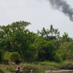 Oil production area in the Republic of Congo