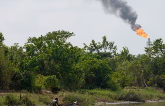 Oil production area in the Republic of Congo