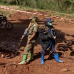 Congolese army plane crash site in Kenge, Kwango province