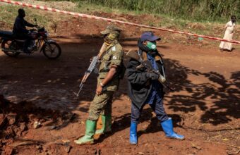 Congolese army plane crash site in Kenge, Kwango province