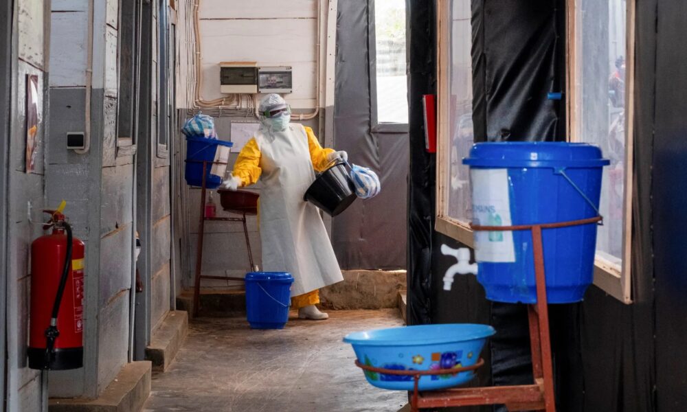 Health workers responding to the Ebola outbreak in the Democratic Republic of the Congo