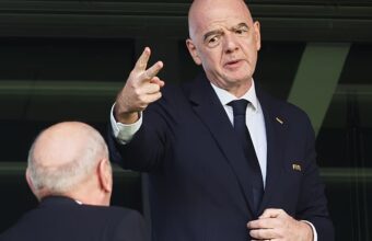 FIFA President Gianni Infantino during a football governance dispute involving UEFA