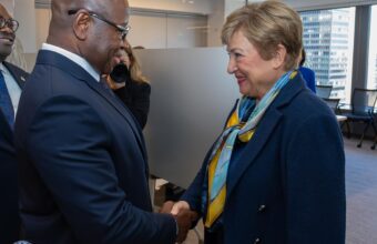 IMF Managing Director Kristalina Georgieva meets Sierra Leone President Julius Maada Bio in New York