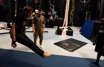 Circus performers presenting choreography and aerial acrobatics in Johannesburg