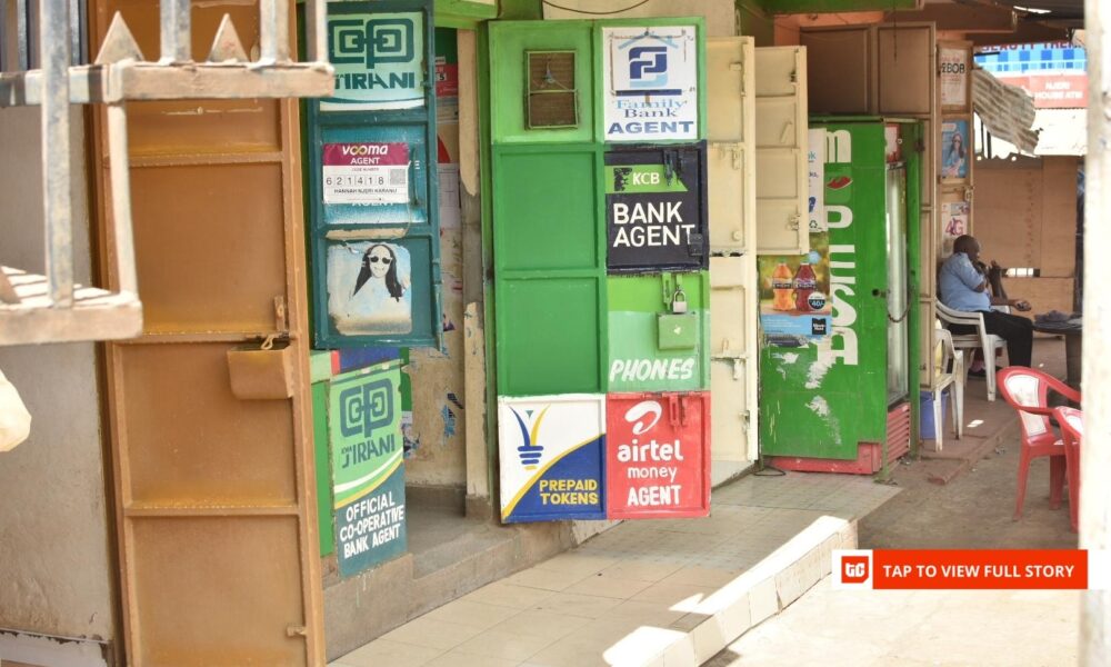 Mobile money agent shop in Kenya