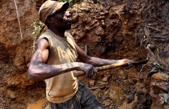 KoBold Metals exploration operations and soil sampling in Manono, southeastern Democratic Republic of Congo