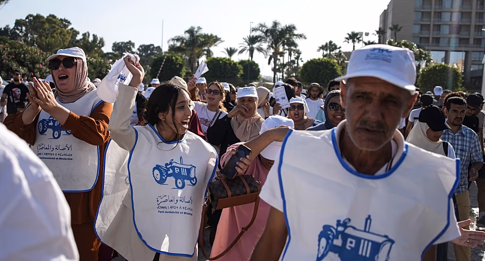 Moroccan voters and young people ahead of the country’s parliamentary election