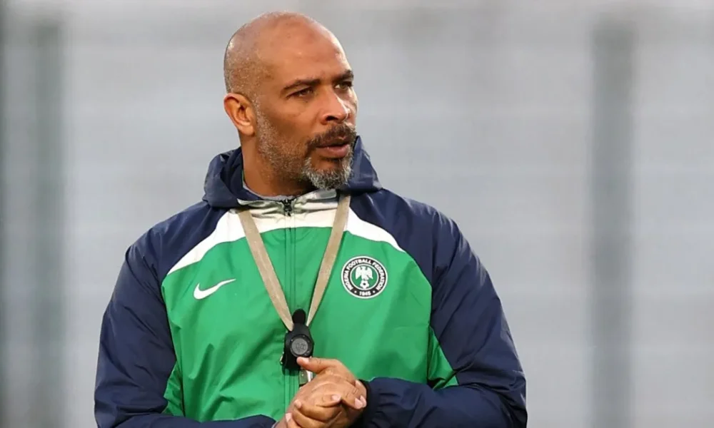 Nigeria and Madagascar players contesting an Africa Cup of Nations qualifying match