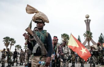 Ethiopian soldiers during military operations in northern Ethiopia