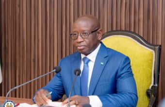 Sierra Leone President addresses a Presidential Development Partners Committee meeting