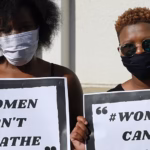 Women runners taking part in a solidarity run in South Africa