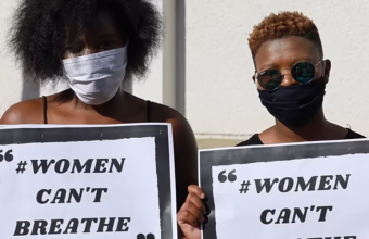 Women runners taking part in a solidarity run in South Africa
