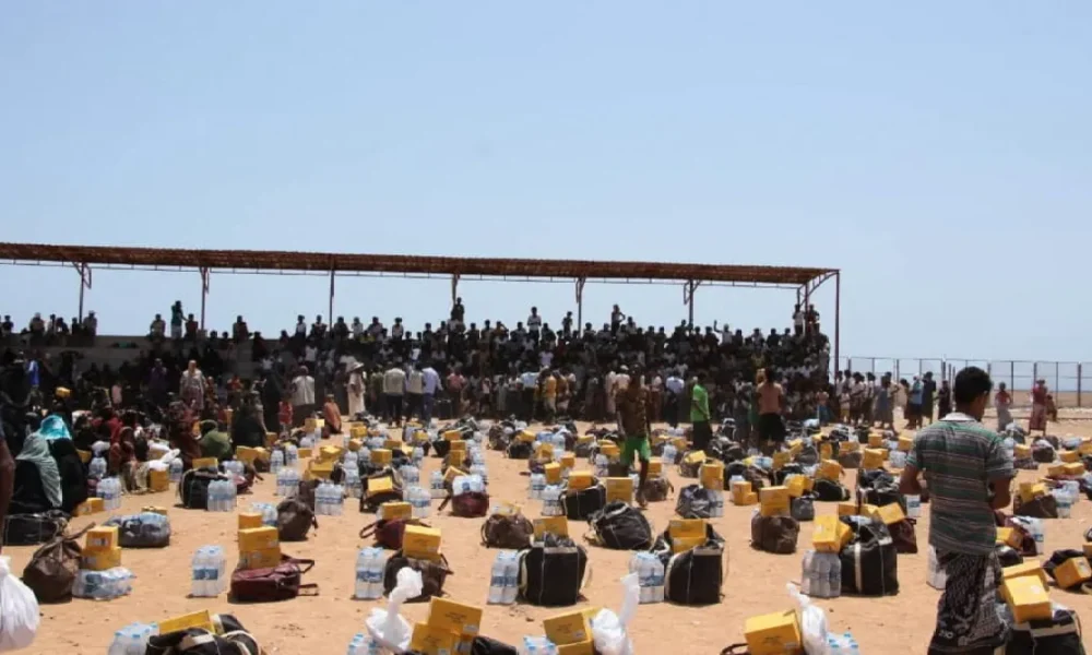 People fleeing Yemen across the Red Sea toward Djibouti
