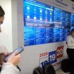 United Russia election campaign imagery in Russia during the parliamentary vote