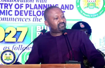 Vice President Mohamed Juldeh Jalloh speaking at the launch of Sierra Leone’s FY2027 Budget Process in Freetown