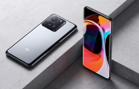 Promotional view of the Xiaomi 18 Pro showing its rear display and Leica-branded triple-camera system