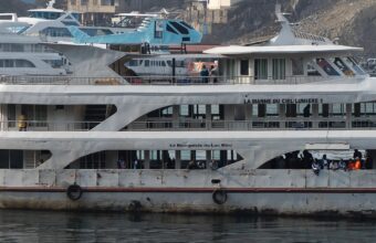 Rescue efforts after a passenger boat capsized on Lake Tanganyika near Mapera in the Democratic Republic of the Congo