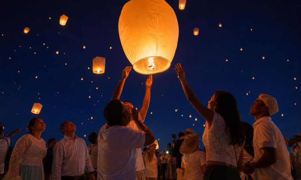 Bagan Holds First Official Sky Lantern Festival