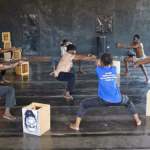 Deaf and hard-of-hearing dancers practising the Vibra-Signe technique at Au Déla de l’Handicap in Bobo-Dioulasso