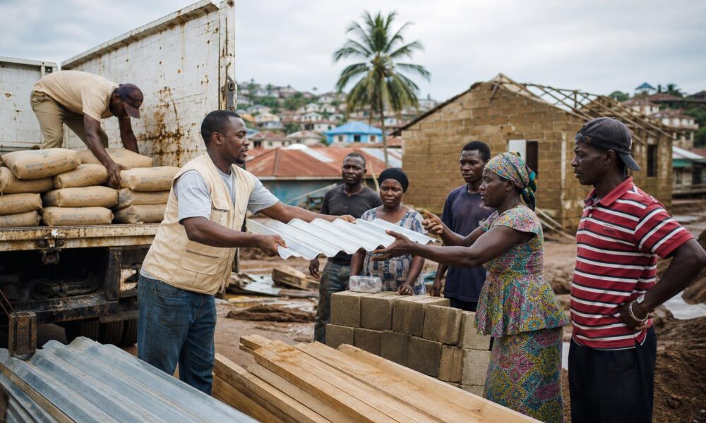 Caritas Freetown Supports 40 Flood-Affected Households with Building Materials