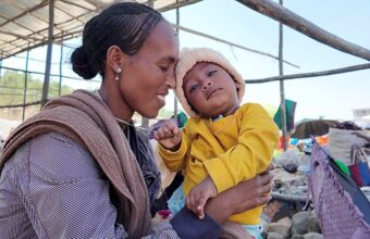 Children receiving treatment after renewed fighting in Ethiopia’s Tigray region