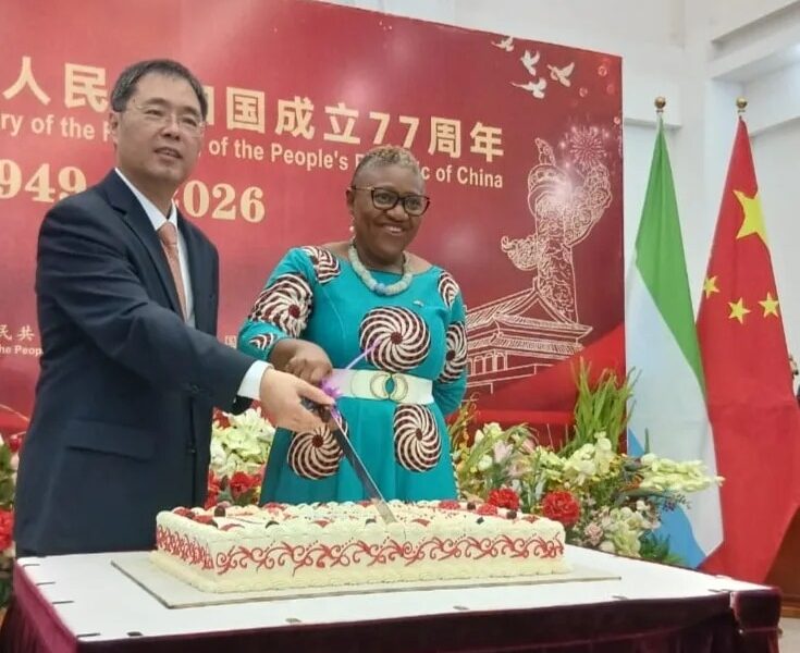 Guests attend the Chinese Embassy National Day Reception in Freetown
