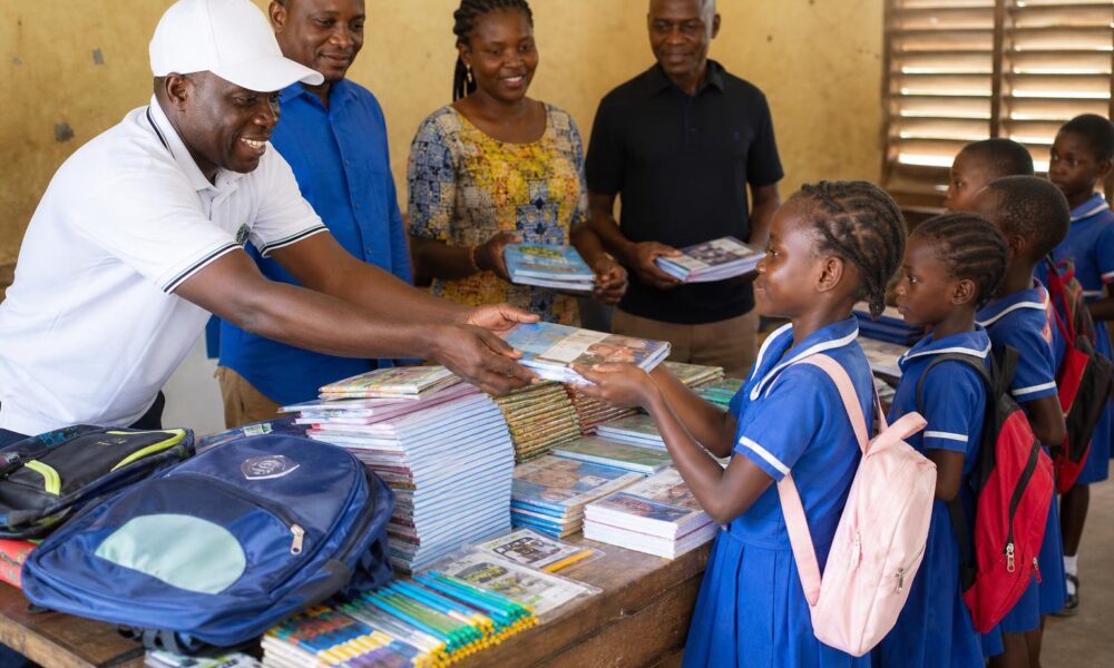 CRSG Presents School Supplies to Mongegba Schools