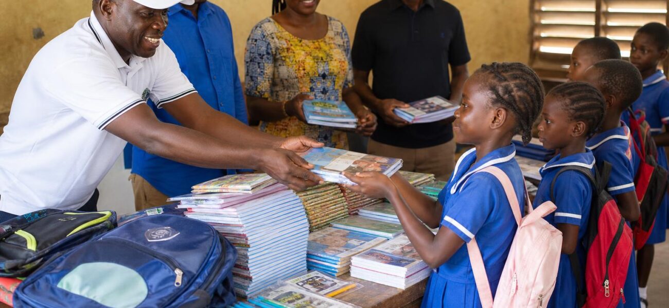 CRSG Presents School Supplies to Mongegba Schools