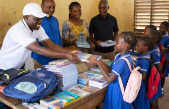 CRSG Presents School Supplies to Mongegba Schools