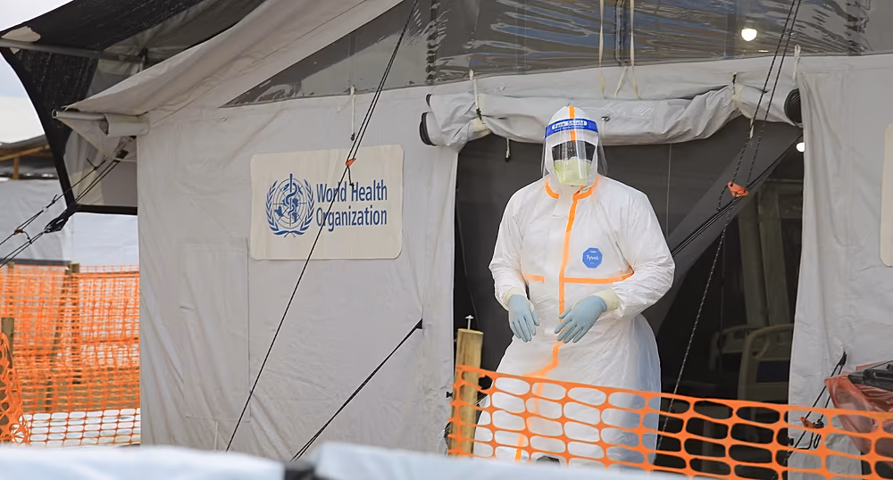 Health workers and trial participants involved in an Ebola post-exposure drug study in eastern Congo