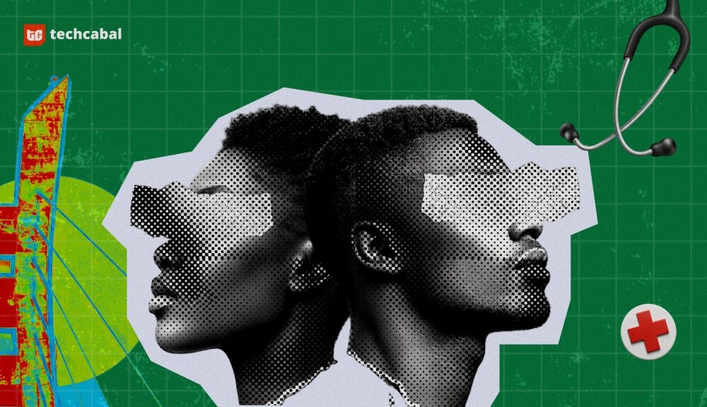 Healthcare workers and patients at a Nigerian medical facility