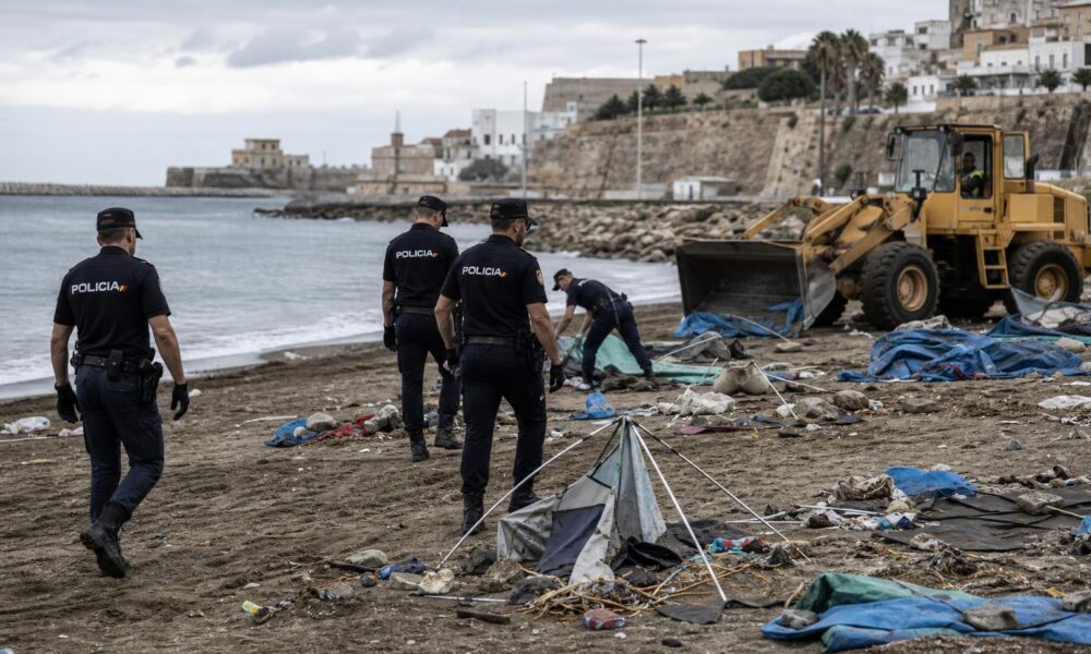 Police Clear Ceuta’s Last Migrant Beach Camp Ahead of Royal Visit