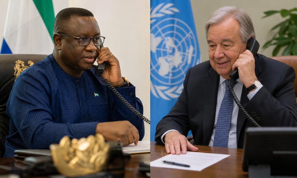 President Bio Holds Phone Call With UN Secretary-General Guterres