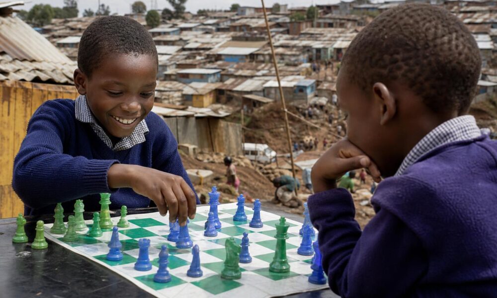 Recycled Plastic Chess Sets Expand Access for Children in Kibera