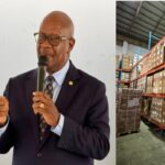Medical and reproductive health commodities stored for distribution to health facilities in Sierra Leone